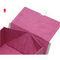 Confezione regalo rettangolare in cartone pieghevole rosa con coperchio a ribalta