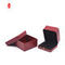 Stampa 4C della scatola di immagazzinaggio dei gioielli del cuoio della laminazione lucida dell'oro rosso