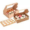 Scatola di carta per cupcake riutilizzabile per dolci di lusso con inserti