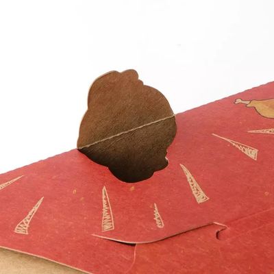 Scatola di carta da asporto usa e getta, laminazione opaca Kraft Bubble Food Packaging