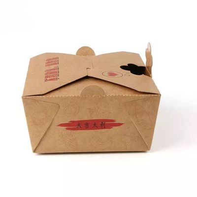 Scatola di carta da asporto usa e getta, laminazione opaca Kraft Bubble Food Packaging