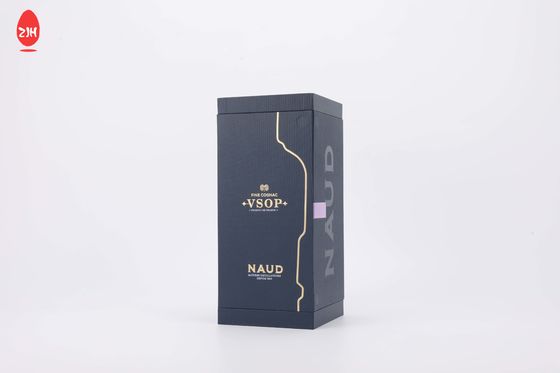 Contenitore d'imballaggio d'imballaggio di carta magnetico su ordinazione di vino del regalo della bottiglia di vino di Logo Black Luxury Red Wine con la finestra