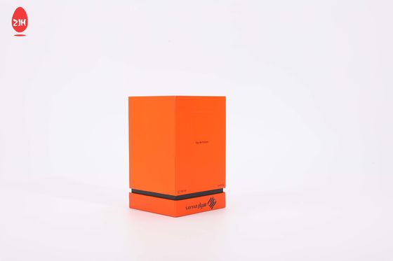 Scatola d'imballaggio della candela del regalo di carta arancio amichevole del cartone di ECO con il coperchio