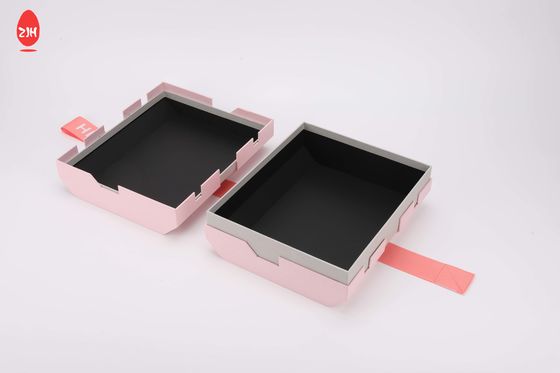 Contenitore di scarpe pieghevole di lusso della carta del cartone, contenitori di regalo rosa d'imballaggio rigidi magnetici