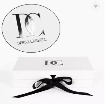 Scatole d'imballaggio pieganti su ordinazione di Logo Recycle White Box Cardboard con il nastro