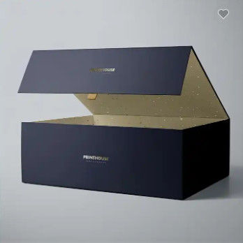 Contenitori rigidi magnetici di Logo Closure Gift Boxes Matt di cartone su ordinazione del nero riciclabili