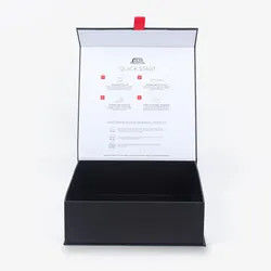 Contenitori di regalo postali del magnete del nastro per il cappotto Matte Black Clothing Handmade UV brillante