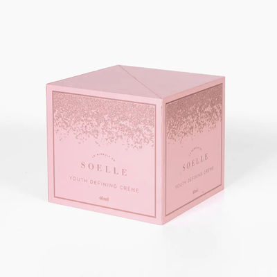Cartone Matte Cosmetic Boxes Open Door bianco Logo For Cosmetics su ordinazione