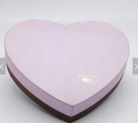 Abitudine di carta a forma di del contenitore di regalo del cuore di lusso di rosa per i gioielli Ring Packaging del ciglio