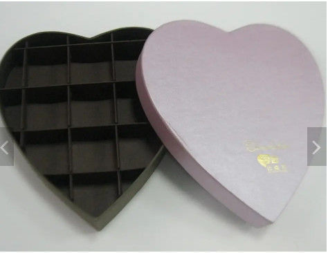 Abitudine di carta a forma di del contenitore di regalo del cuore di lusso di rosa per i gioielli Ring Packaging del ciglio