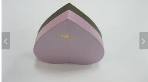 Abitudine di carta a forma di del contenitore di regalo del cuore di lusso di rosa per i gioielli Ring Packaging del ciglio
