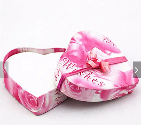 Scatole d'imballaggio del mazzo del fiore a forma di cuore rosa di lusso per Valentine Gift