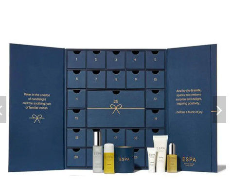 Contenitore di regalo cosmetico del cassetto del cartone di Natale della scatola su ordinazione all'ingrosso del calendario